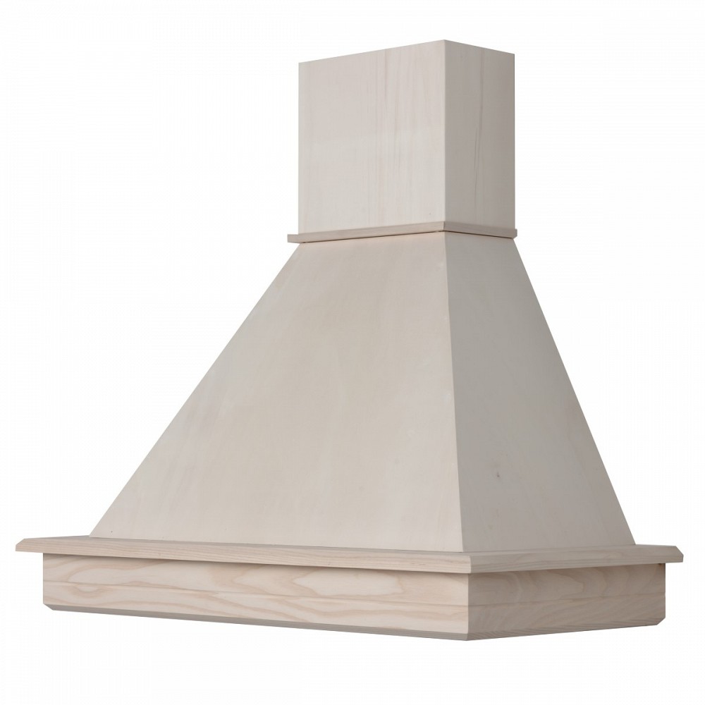- Rustic wood hood STOCK 70 raw ash, raw cone, Faber 300 mc / h engine Coppari