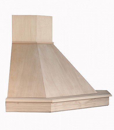 Cappa classica STOCK angolo 105X105 rustica legno grezzo C52 Coppari