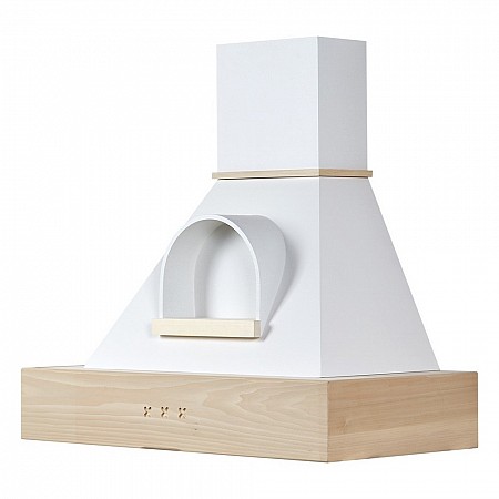 - Cappa 90 Eva Toulpier grezzo Cono nicchia bianco, Motore 218 mc/h Coppari