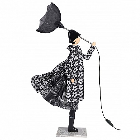Venus Lamp Design Woman with lampshade Coppari
