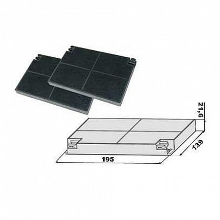 Activated carbon filter 112.0157.242 compatible inca smart Faber