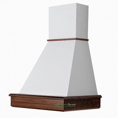 Rustic wood hood STOCK 60 dark walnut with C52 engine Faber