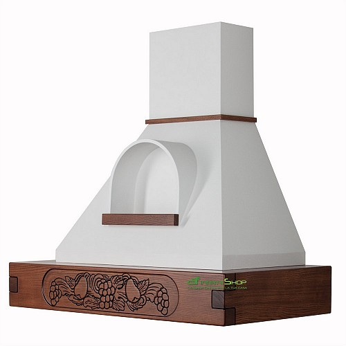 Acquista online - Cappa cucina rustica legno Frutta L. 90 frassino scuro motore Faber 300 mc/h