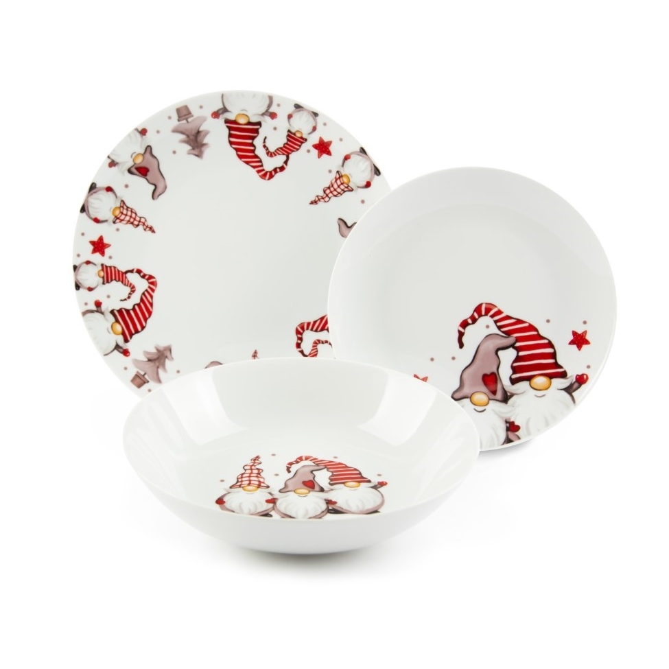 Excelsa Gnomo Servizio Piatti 18 Pezzi, Porcellana cod.65989 Excelsa Excelsa Gnomo Servizio Piatti 18 Pezzi, Porcellana cod.65989 Excelsa