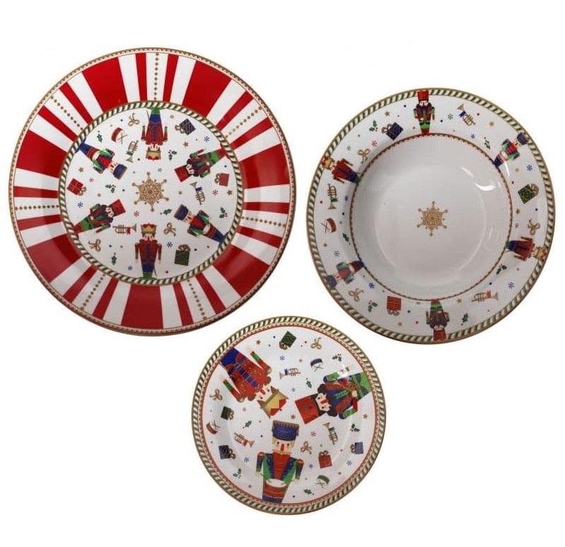 Brandani servizio piatti tavola 18 pezzi Lo Schiaccianoci cod.8417 Coppari Brandani servizio piatti tavola 18 pezzi Lo Schiaccianoci cod.8417 Coppari