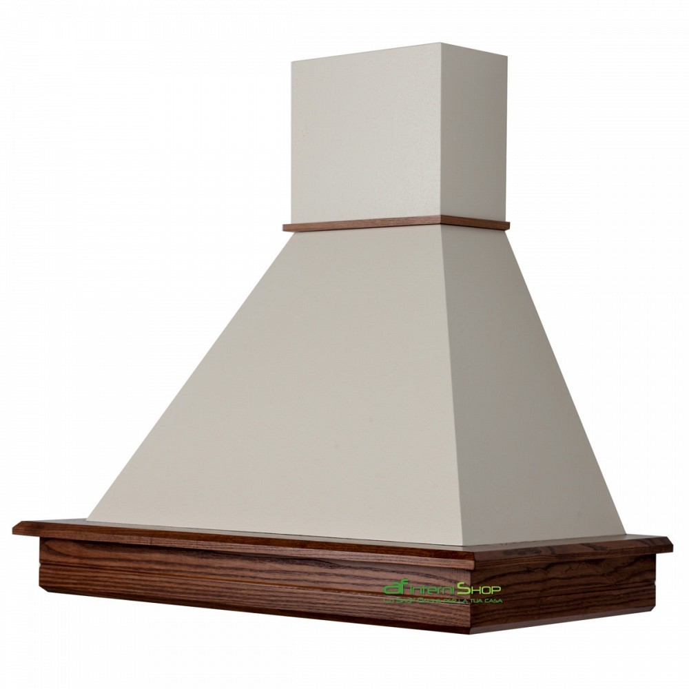 - Cappa classica STOCK 70 frassino scuro, cono panna, motore 218 mc/h