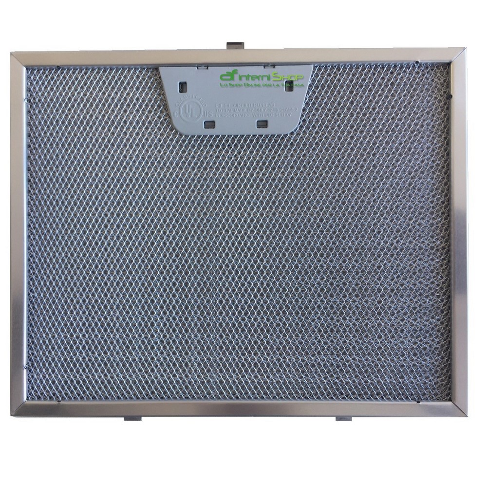 Filtro d'argento del metallo della cappa da cucina, adatto per cappe da cucina e cappe da cucina, maglia di alluminio 5 strati di grasso di alluminio 280X371x9MM