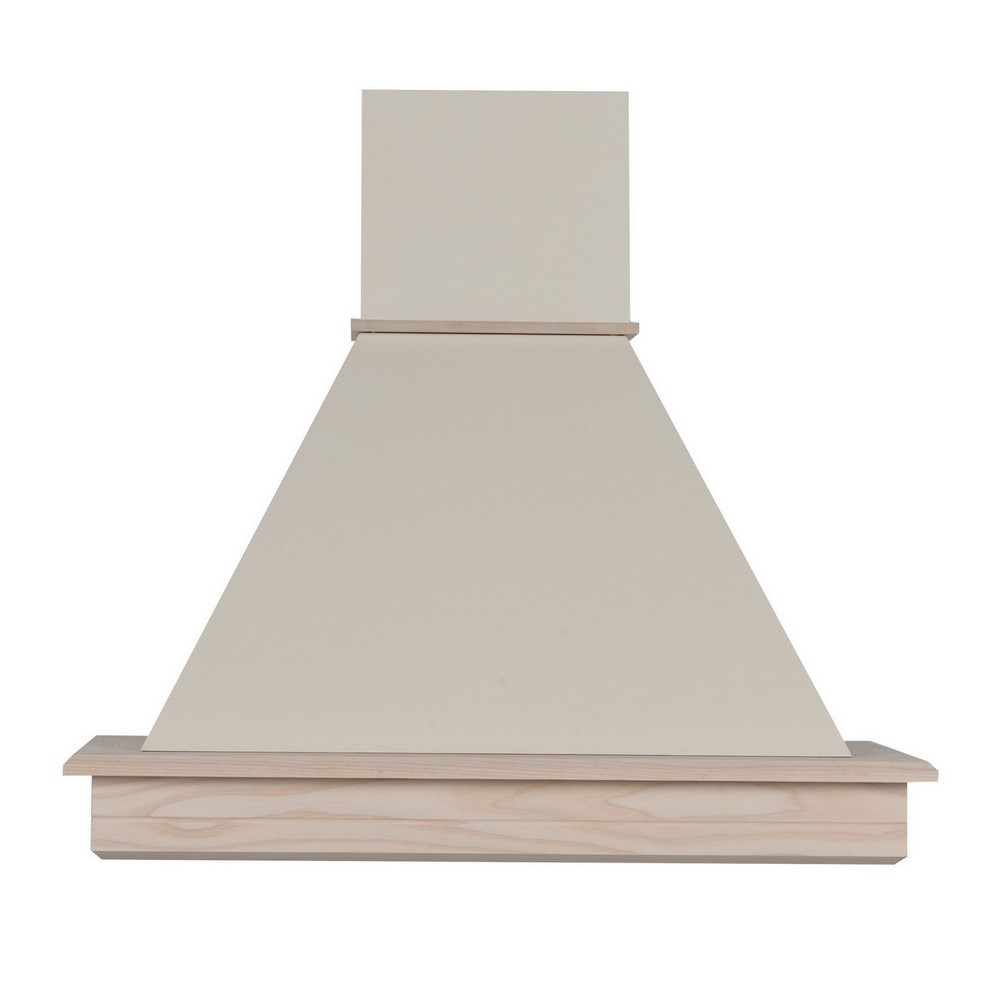 - Cappa classica STOCK 77 cm legno frassino grezzo cono panna motore Faber 300 mc/h
