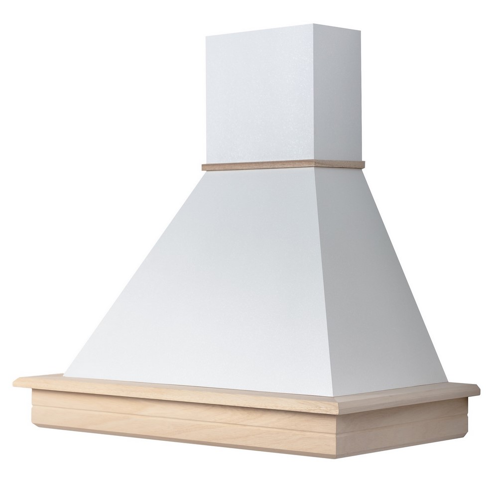 - Cappa classica rustica legno STOCK 90 ayous grezzo, cono bianco motore Faber 300 Mc/h