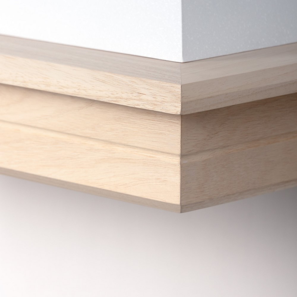 - Cappa classica rustica legno STOCK 90 ayous grezzo, cono bianco motore Faber 300 Mc/h