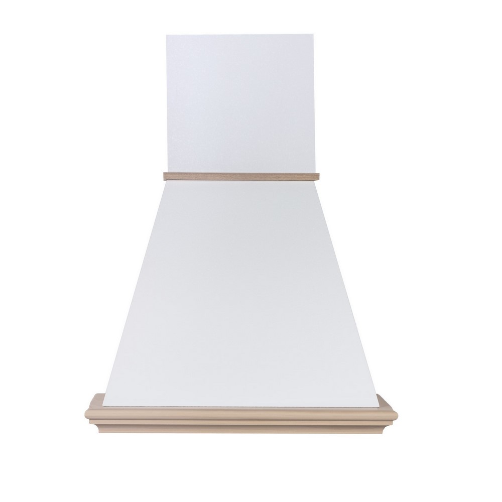 - Cappa classica SLIM 60 legno toulipie' grezzo, cono bianco, motore Faber 390 mc/h