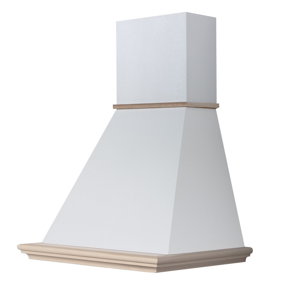- Cappa classica SLIM 60 legno toulipie' grezzo, cono bianco, motore Faber 390 mc/h
