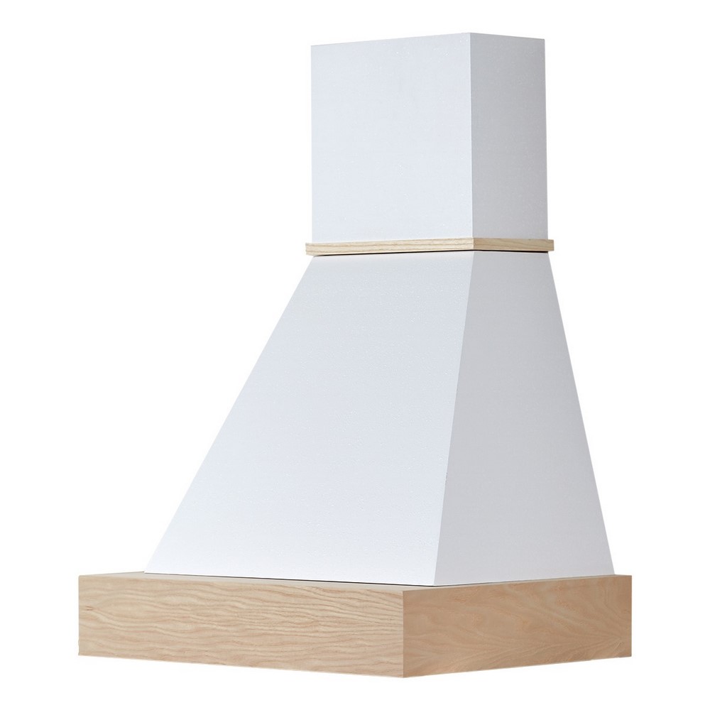 Cappa classica Grace 60 legno Frassino Grezzo,cono bianco, Motore Faber