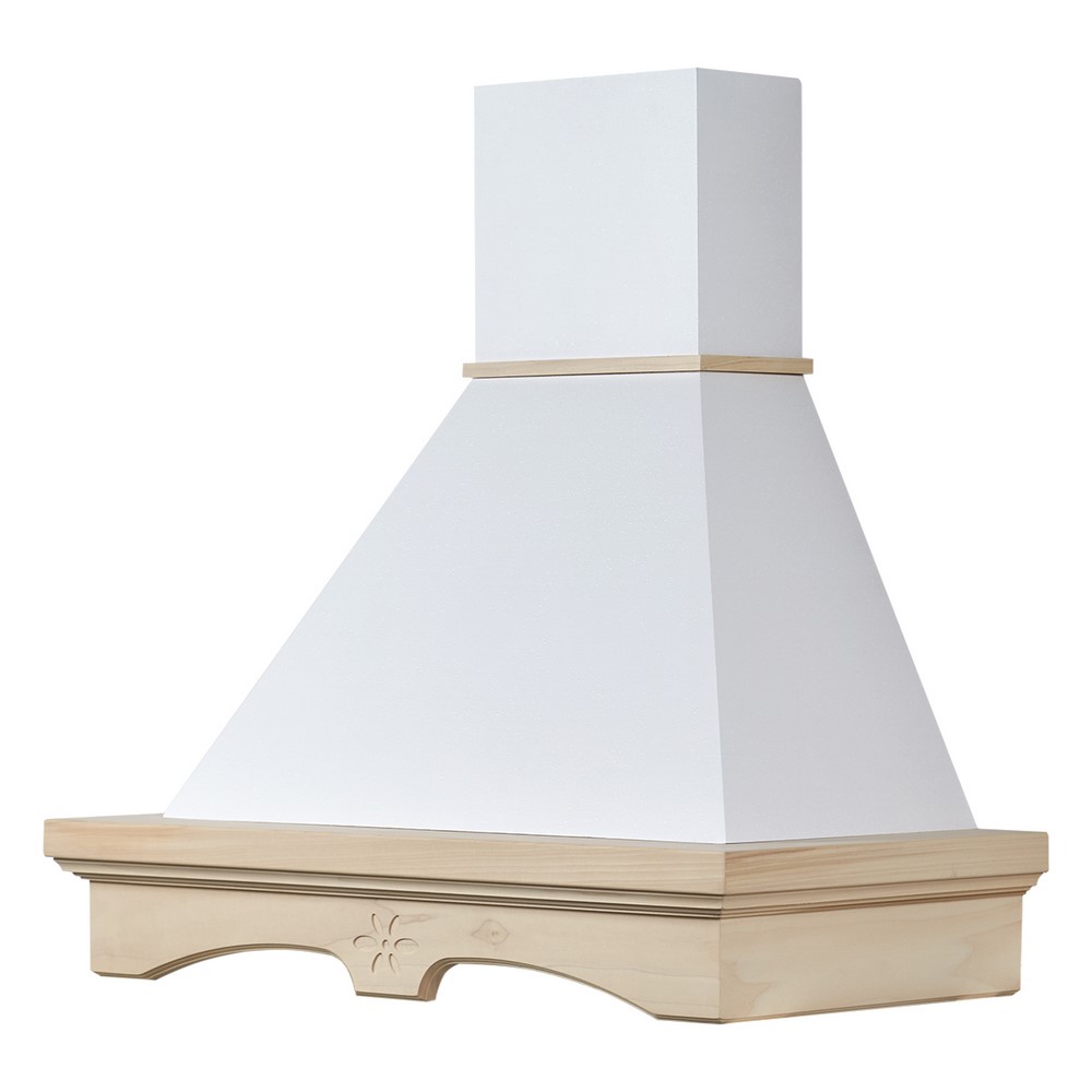 AGNESE 90 Kitchen hood raw toulipier wood, white cone B52 engine