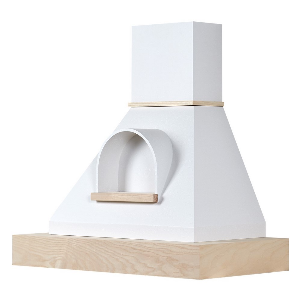 - Cappa classica rustica legno GRACE 90 Frassino grezzo c.bianco Nicchia, motore Faber 300 mc/h