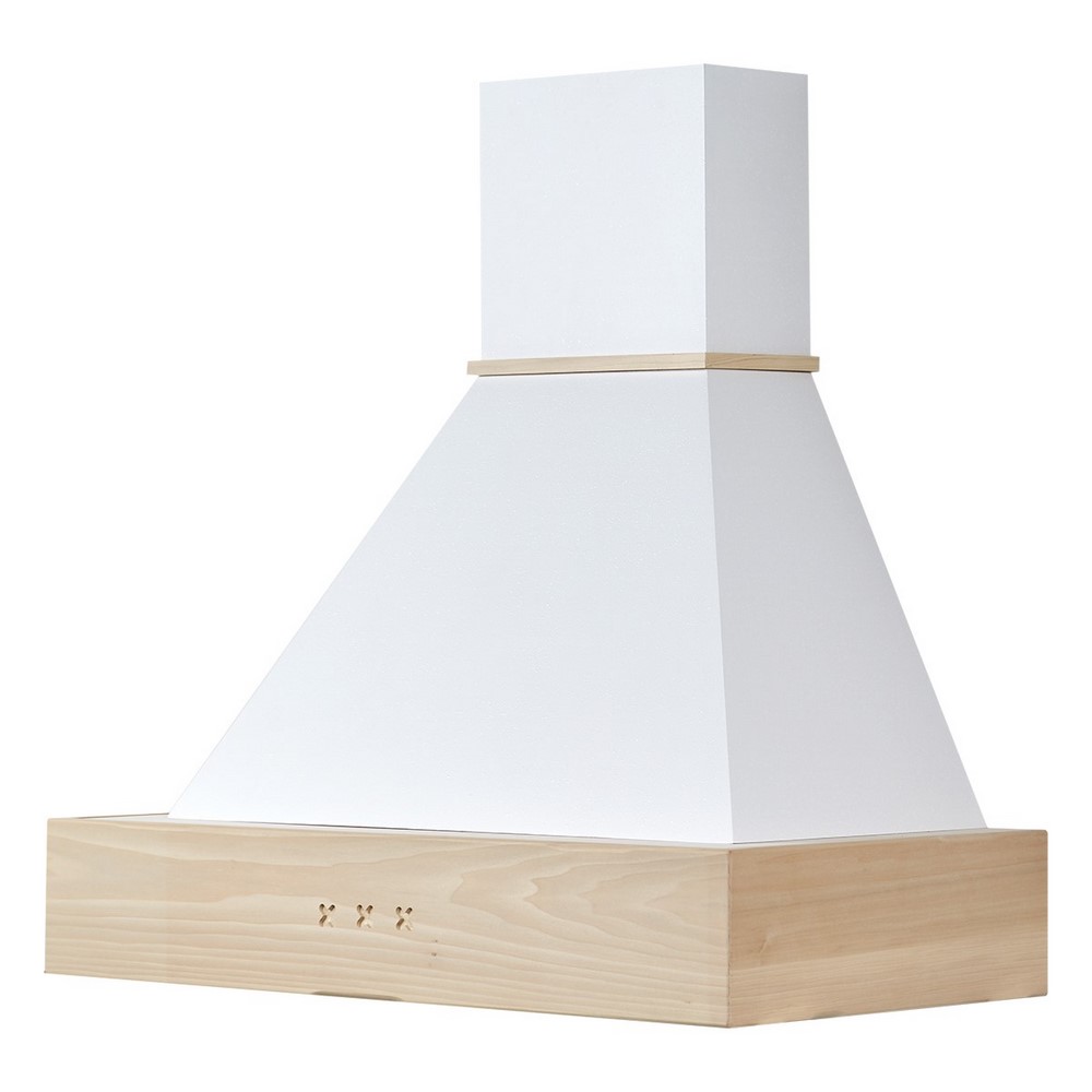 - Cappa 90 Eva legno Toulipier grezzo, Cono Bianco Motore 218 mc/h